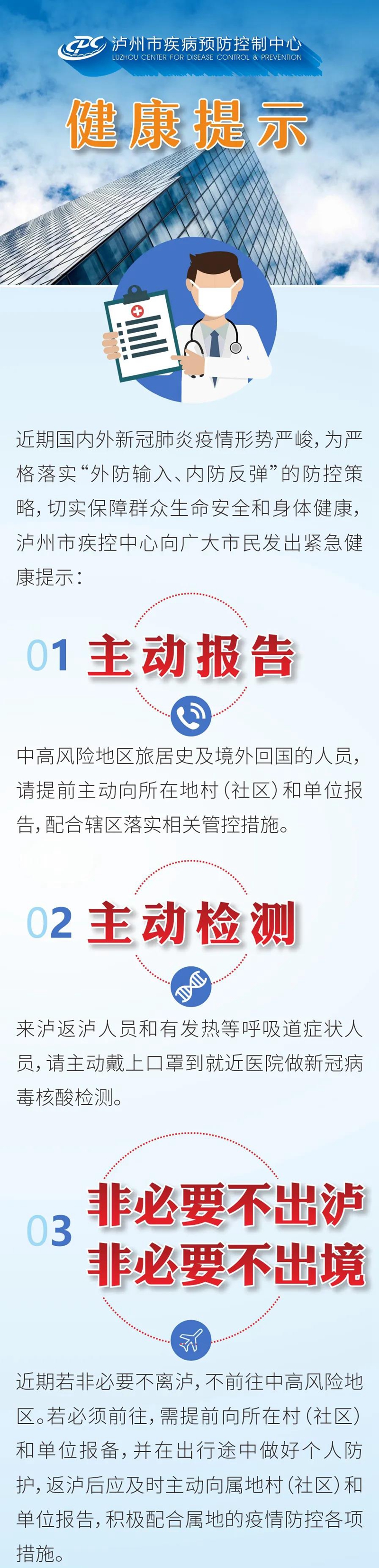 非必要不出瀘丨瀘州疾控最新提示：提倡就地過年，減少聚餐聚集(圖1)