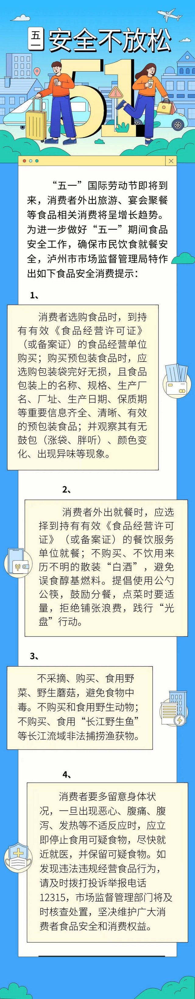 @瀘州人，這份“五一”假期食品安全消費(fèi)提示請(qǐng)收好